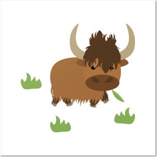 Yak Eating Grass Posters and Art